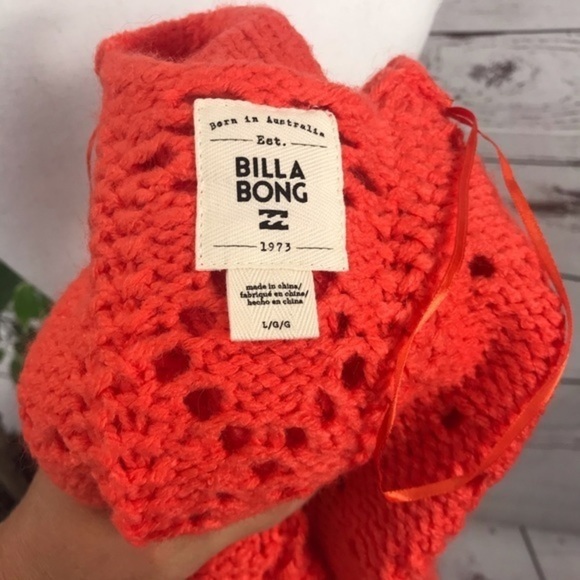 BILLABONG BLISSED OUT ORANGE CARDIGAN NWT - Picture 10 of 15